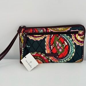 Vera Bradley Heirloom Paisley Wallet Clutch Wristlet‎ Organizer Zip  New